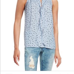 New free people tie neck blouse